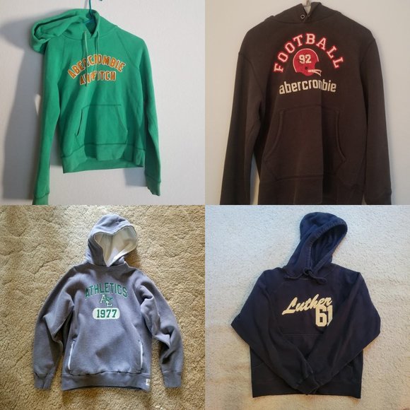 Abercrombie & Fitch Tops - 4 hooded sweatshirts, all excellent condition